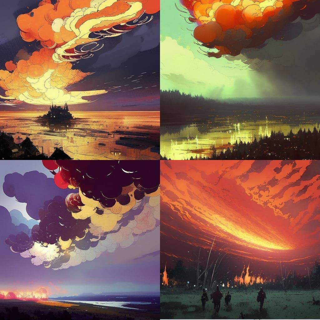Fire clouds attempt 1 AI Generated Artwork NightCafe Creator