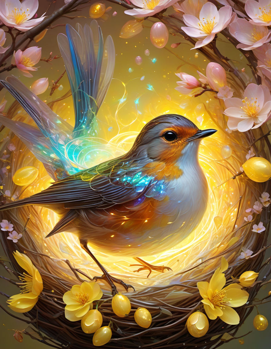 Iridescent Shimmering Robin