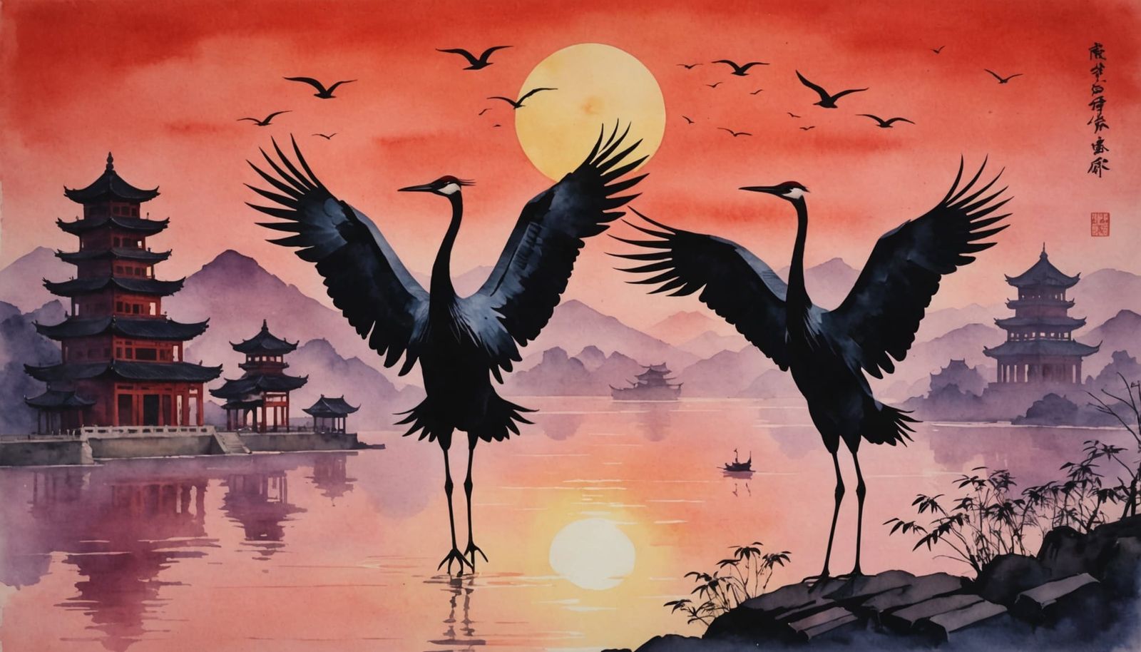 On the Yangtze River at Sunset  by @Mister