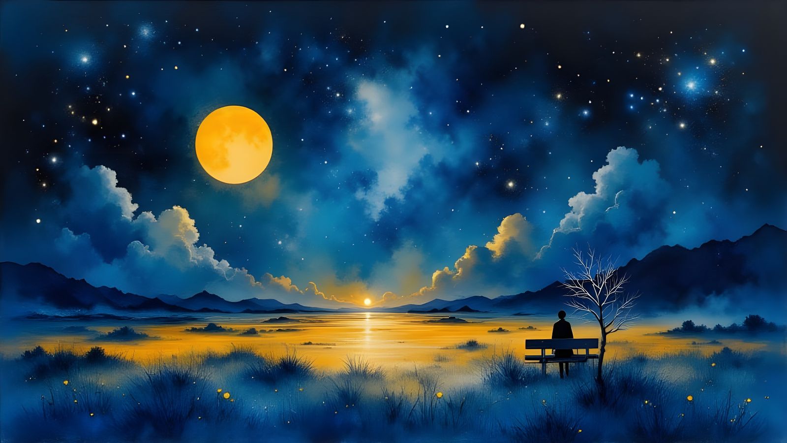 a golden night  by @eLLar