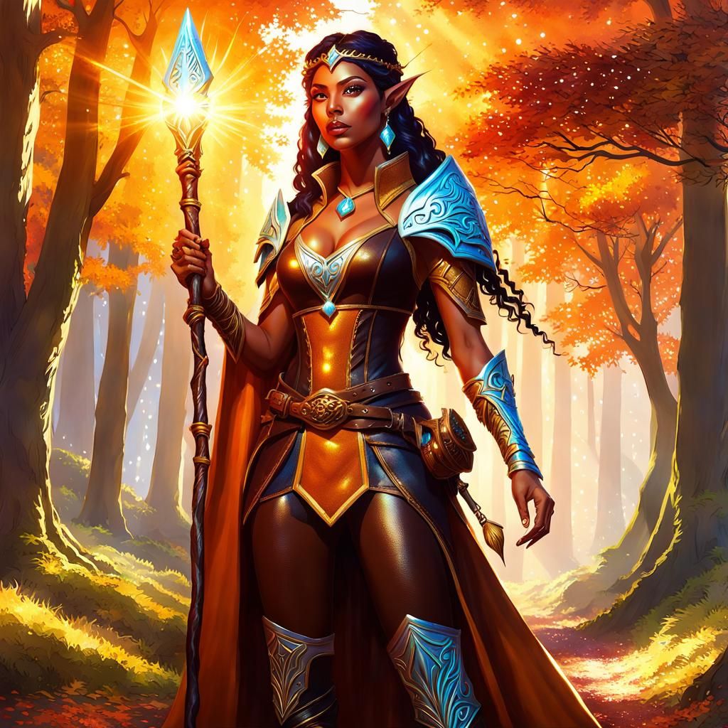 Wood Elf Mage 2 AI Generated Artwork NightCafe Creator