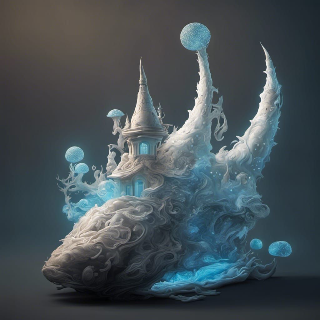 Macro castle on a coral rock