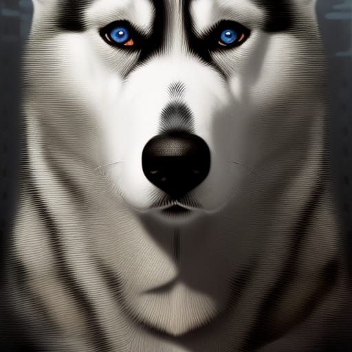 Photorealistic Husky