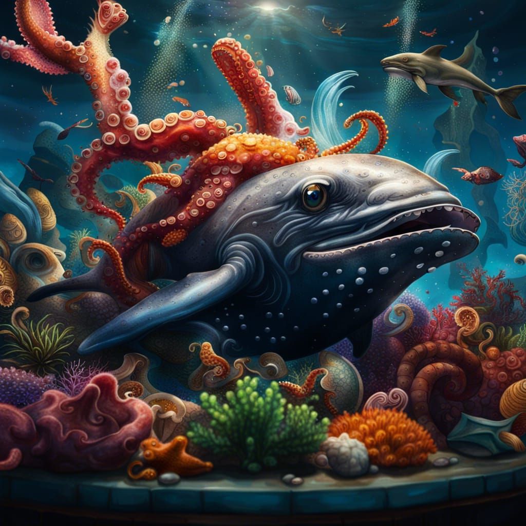 Sea Creatures AI Generated Artwork NightCafe Creator