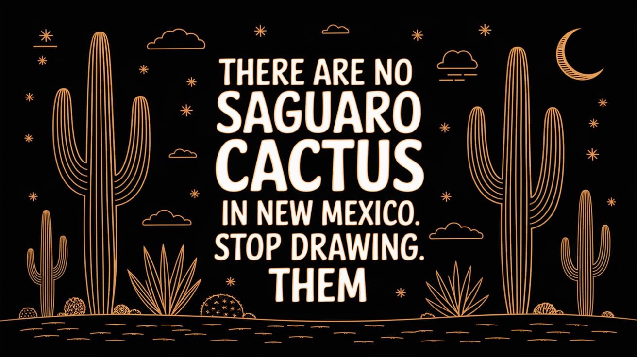 AI Art Bot Warning About Saguaros in New Mexico