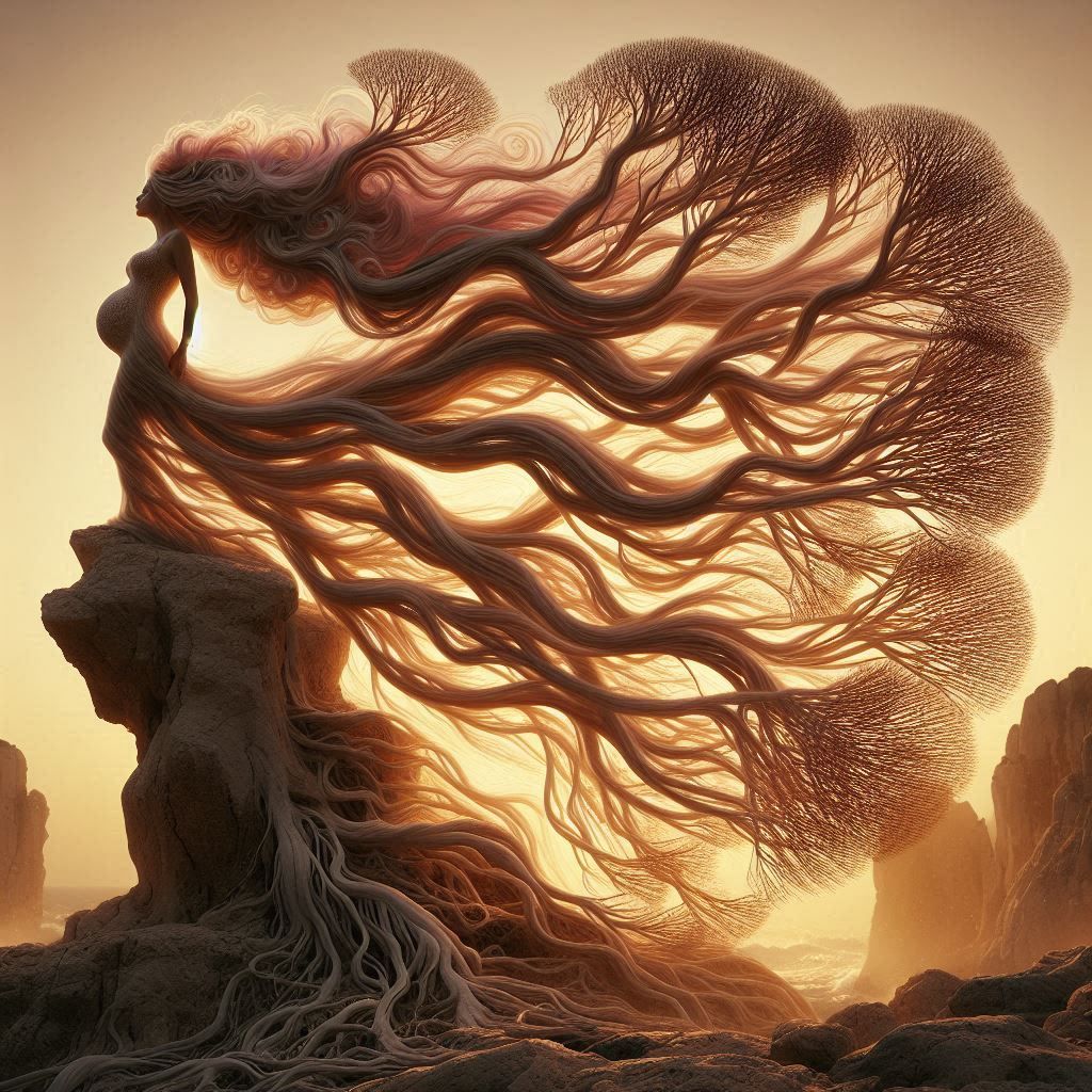 Hair Dress Tree Pregnant Woman....