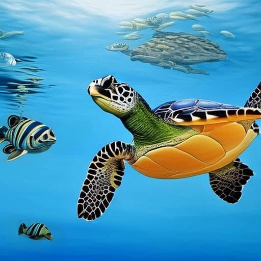 sea turtle - AI Generated Artwork - NightCafe Creator