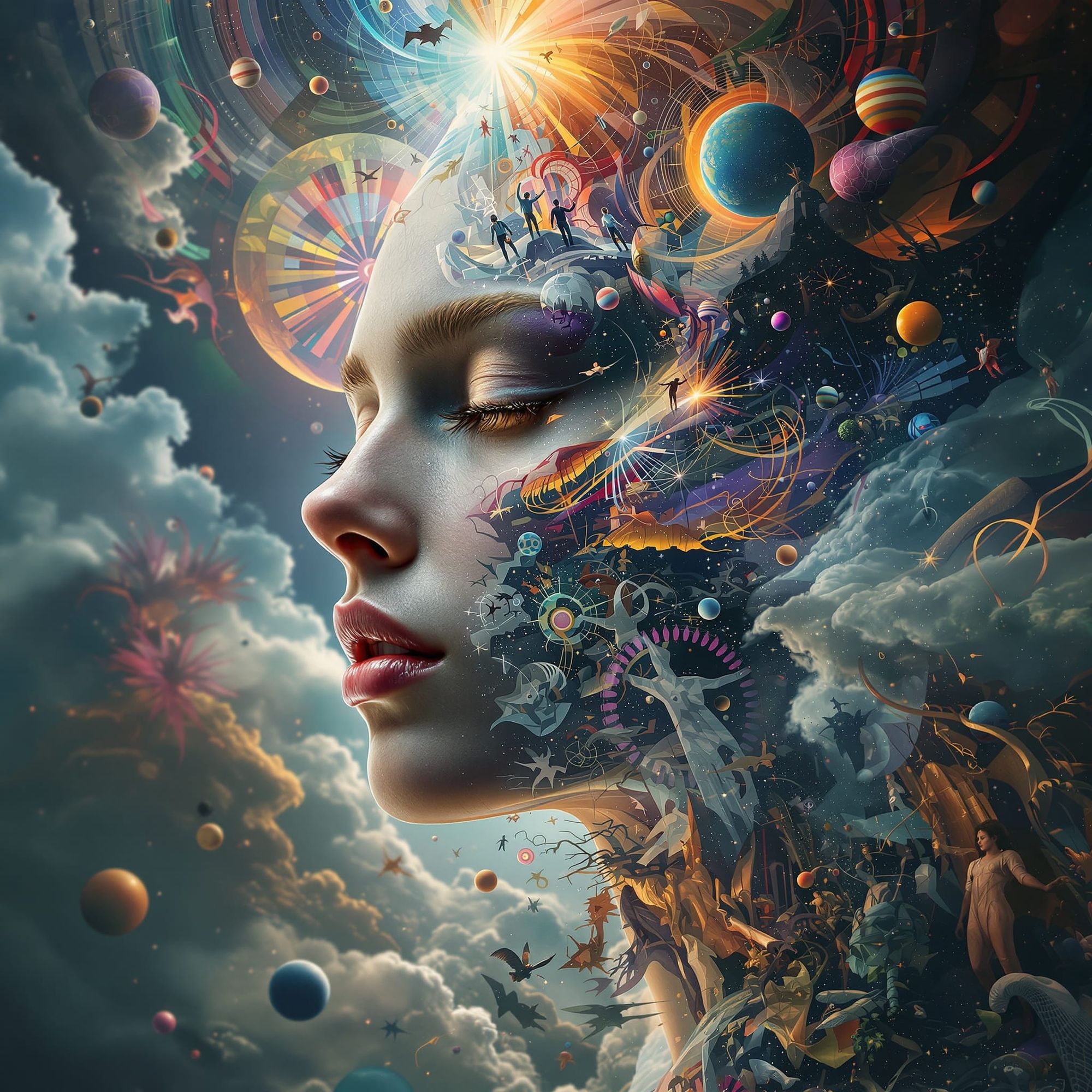 a multi-exposure of two opposing worlds. reality and dream. reality and fiction. the distorted space between the worlds. the transition betw...