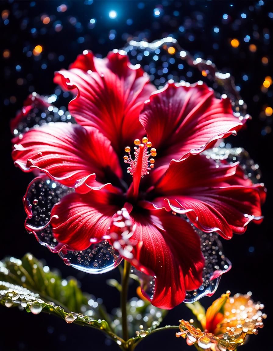 Red Hibiscus   by @Vampayaz76