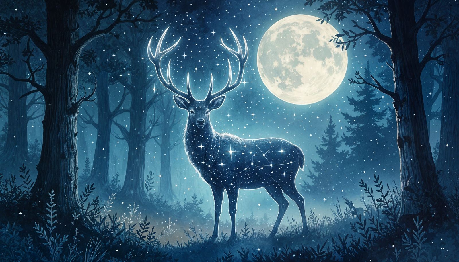 Deer made of stars  by @Gothic Vampire Poetry