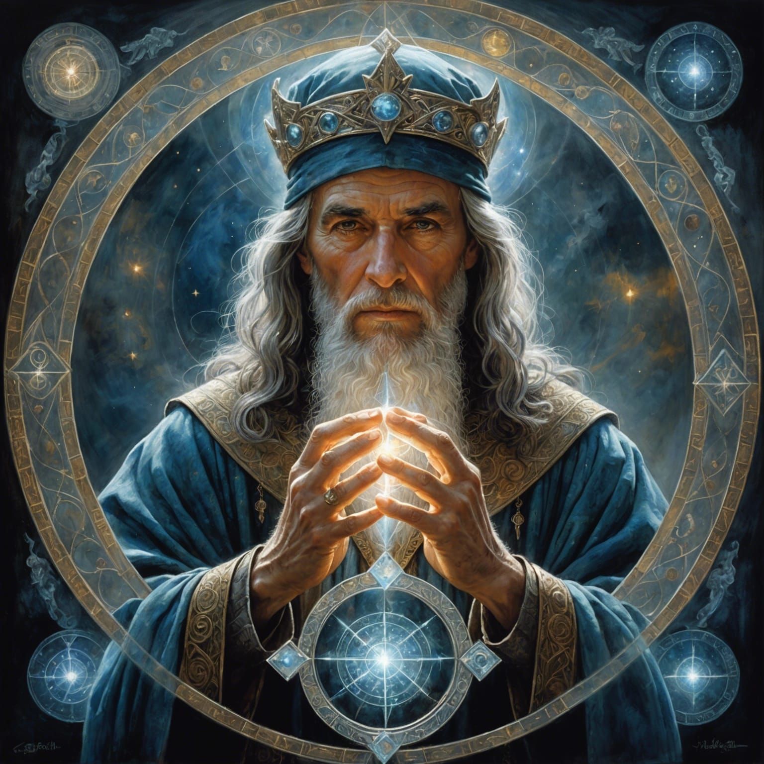 Merlin the wizard and the zodiac 2 ai generated artwork nightcafe