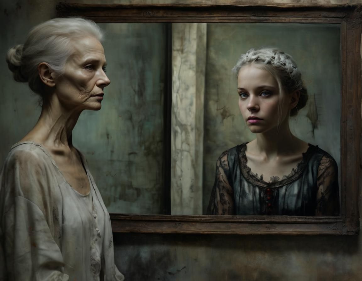 woman reflecting on what once was  by @Zepp