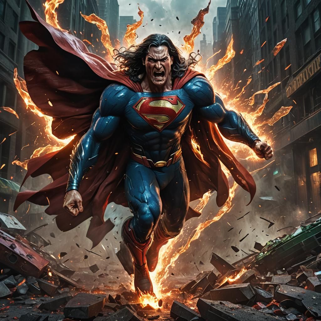 Superman angry