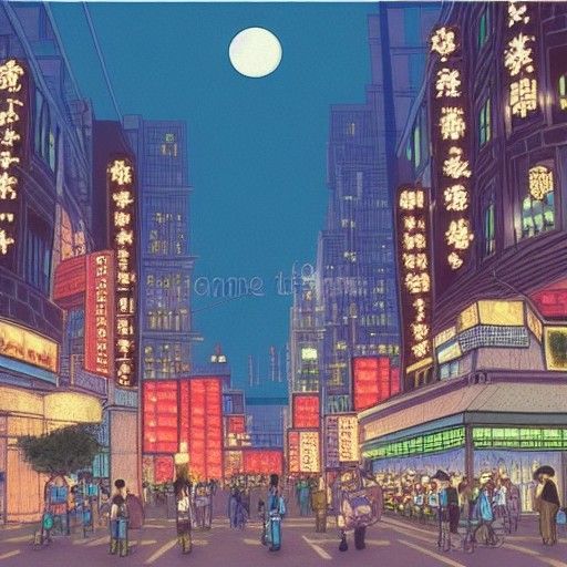city scene 59 - AI Generated Artwork - NightCafe Creator