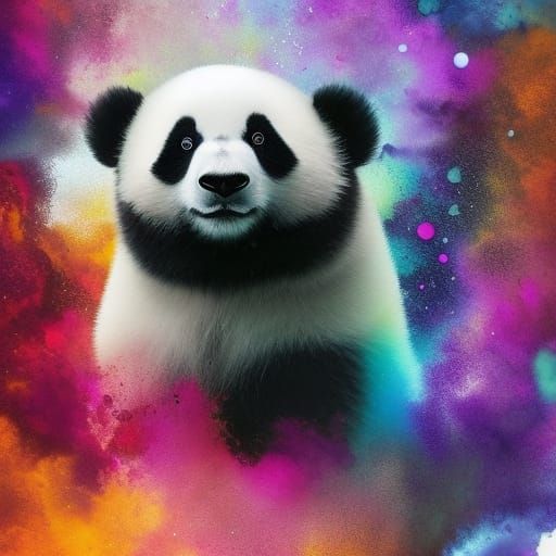 colorful panda - AI Generated Artwork - NightCafe Creator