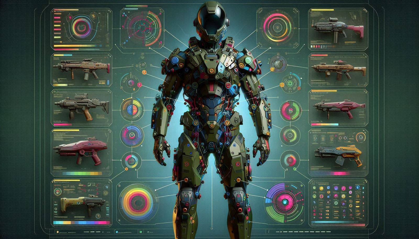 Advanced Hyper Combat Battle Chassis with Weapon System Capa...