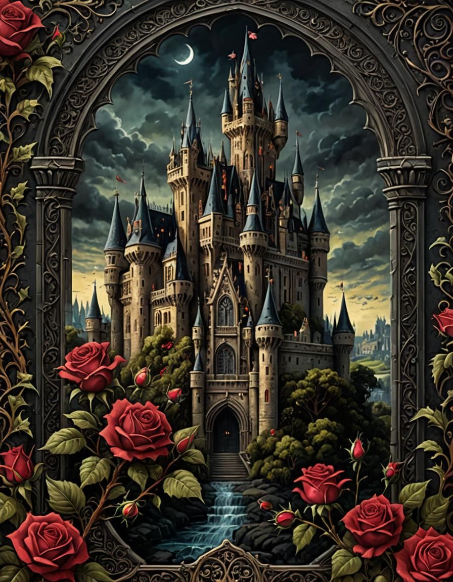 Gothic Castle  by @Prettysleepy Art