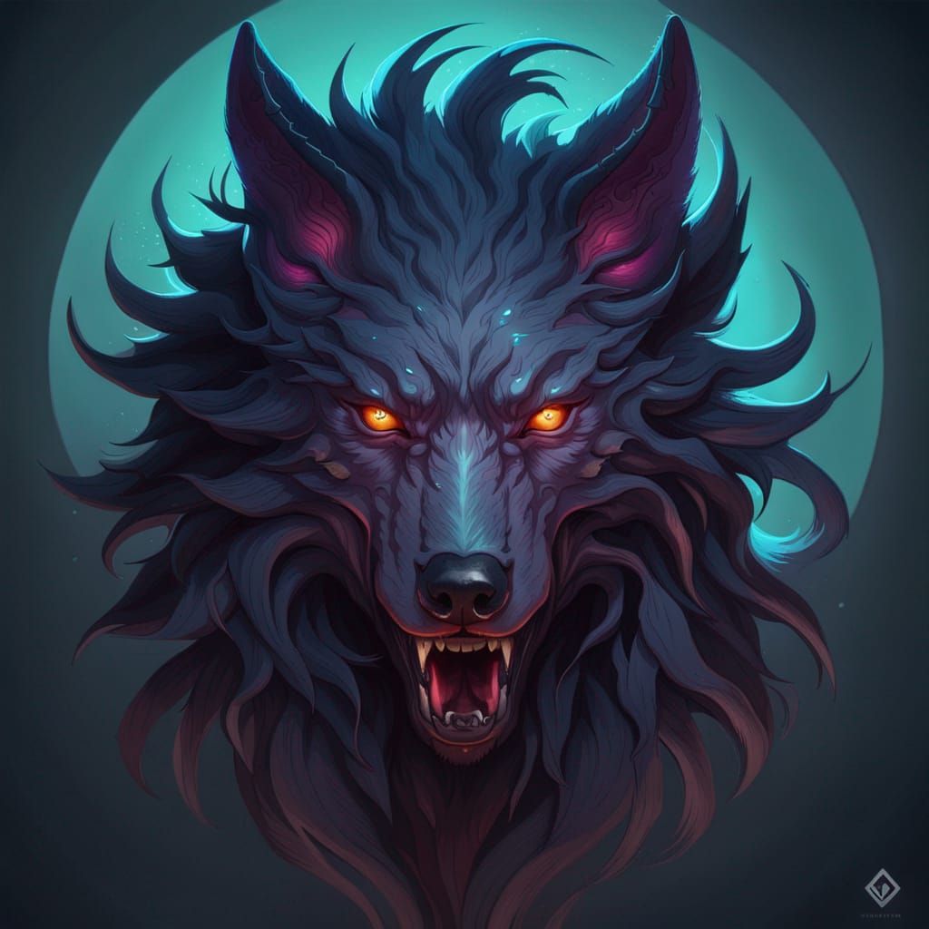 Demonic eldritch Wolf - AI Generated Artwork - NightCafe Creator