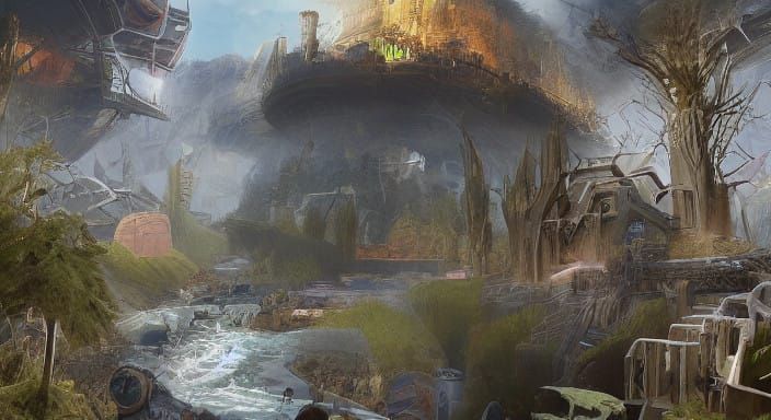 Epic Digital Realm in Vibrant, Cinematic Style