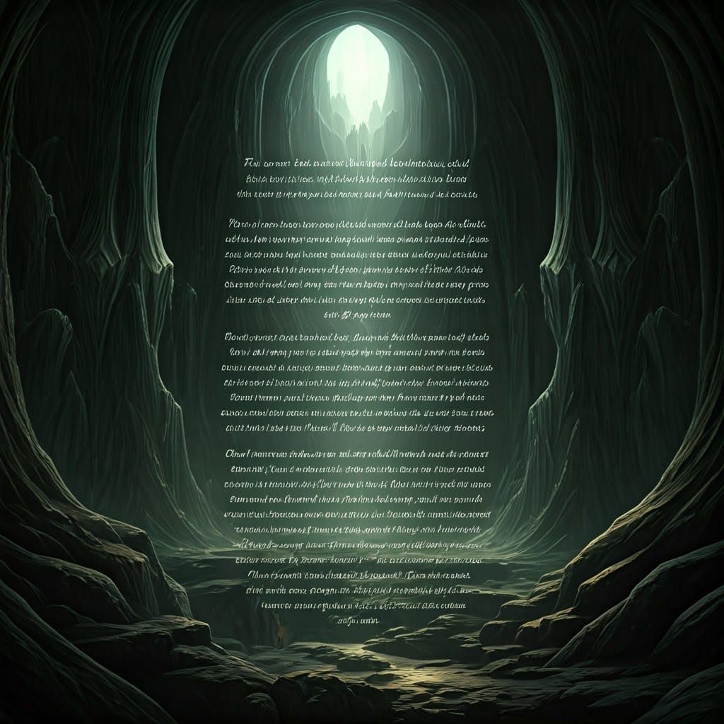 large middle earth text style saying "Far over the Misty Mou...