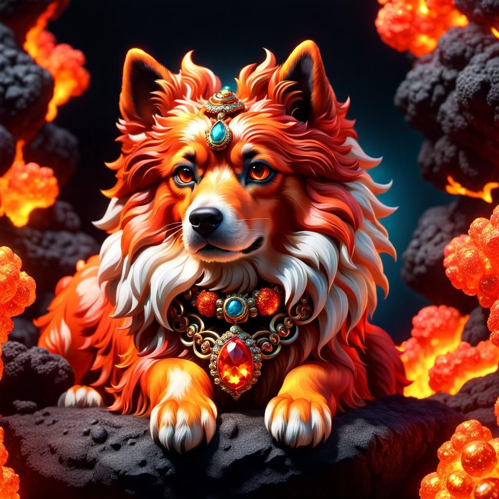 Lava dog - AI Generated Artwork - NightCafe Creator