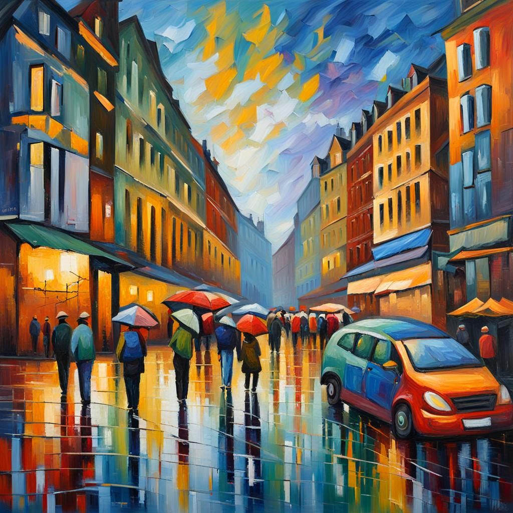 Streets paved with gold after the rain