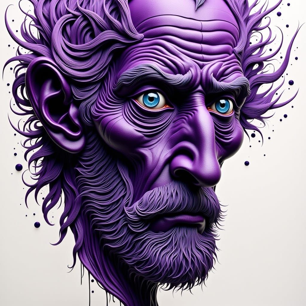 <lora:Organic Macabre Flux:1.0> pen and ink, illustrated by hergé, close up face of an old lonely man. Sadness, stunning color scheme, high...