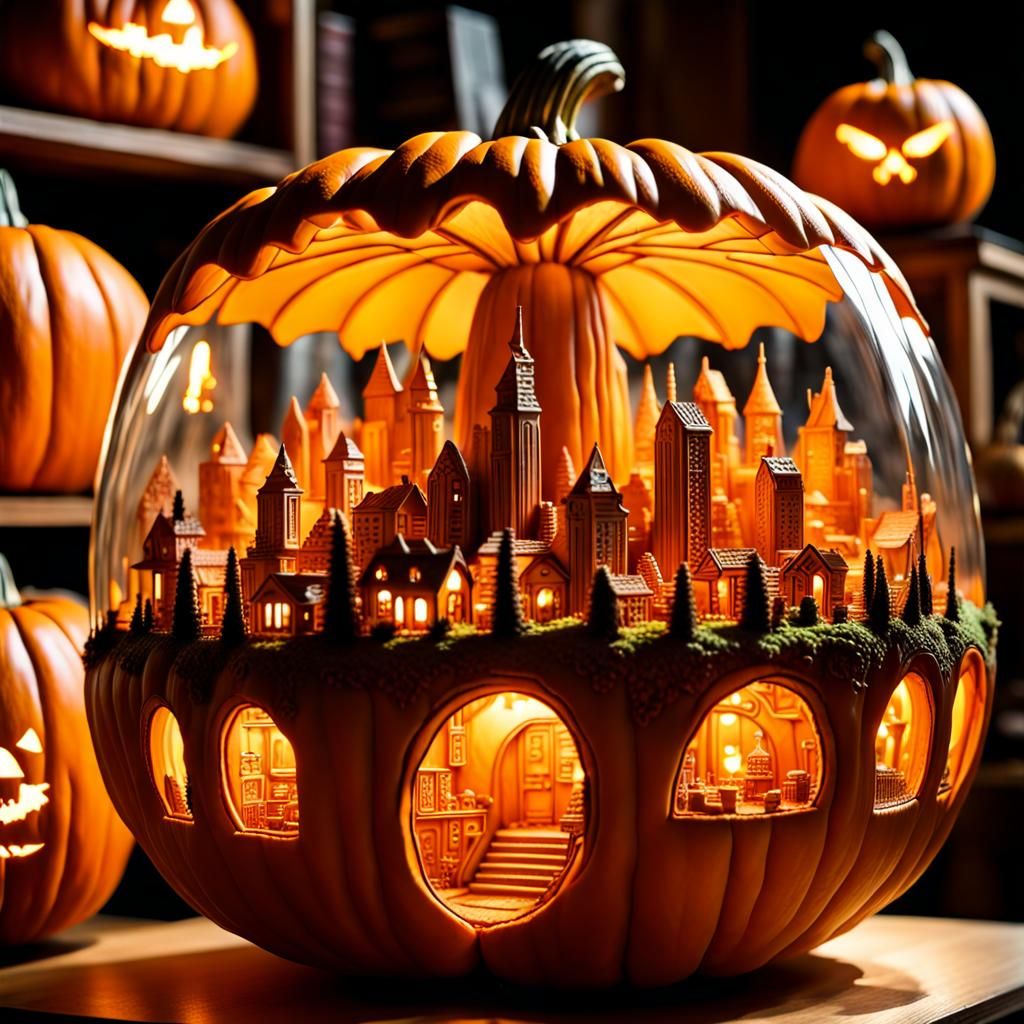 Carved Pumpkin   by @Poodles and Puddles