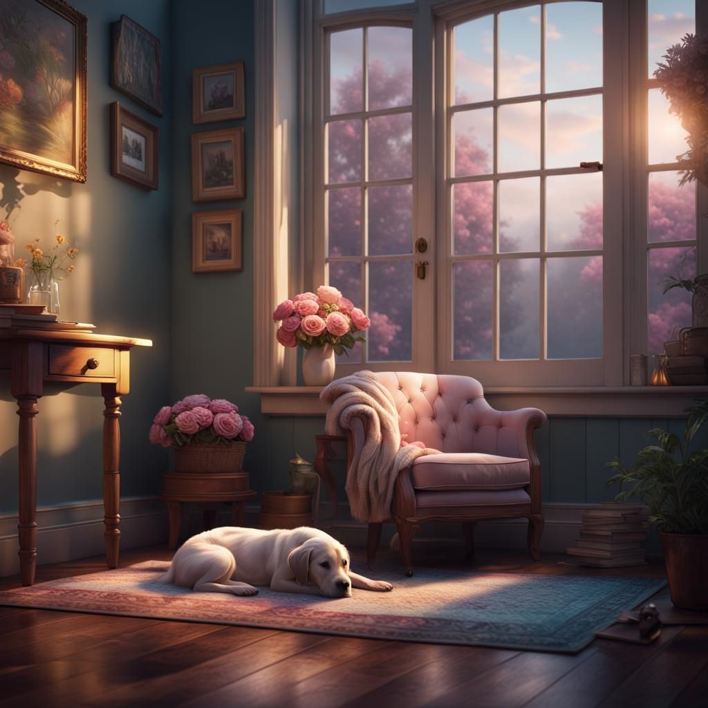 Home cosy moody relaxing texture pastel colours flowers window view reflecting throw rug wood floors ...  by @Tallie