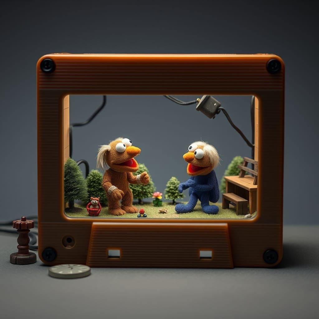 Tape loop, Muppet, diorama, video