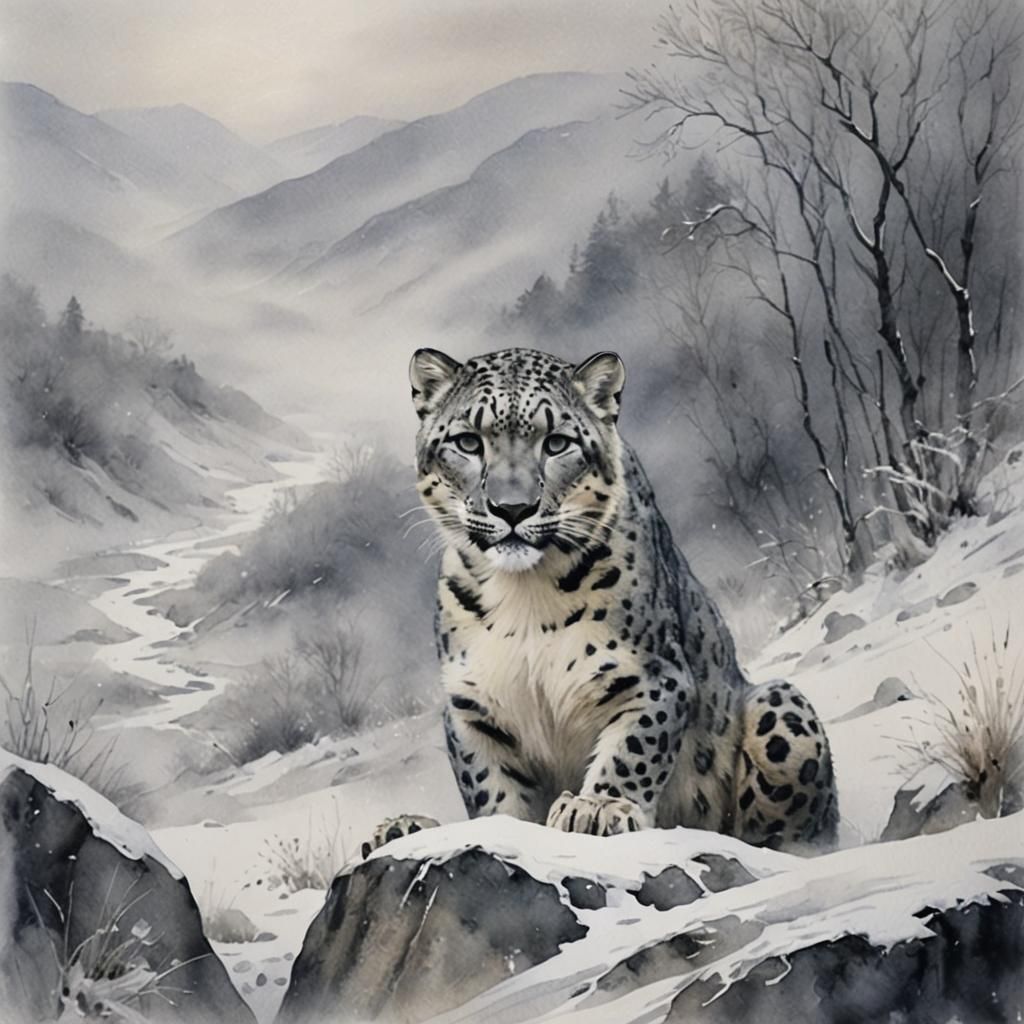 Snow leopard   by @Nomis