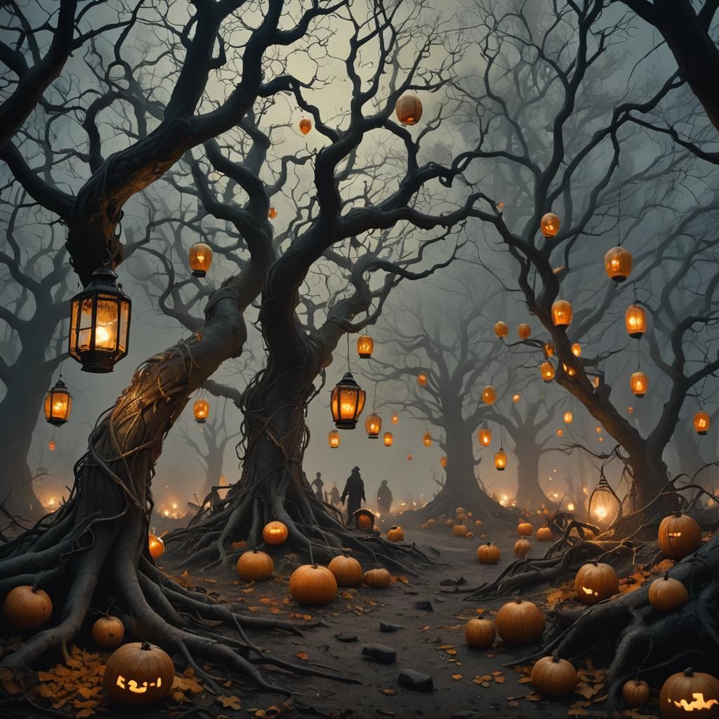 Halloween harvest filled with gourds