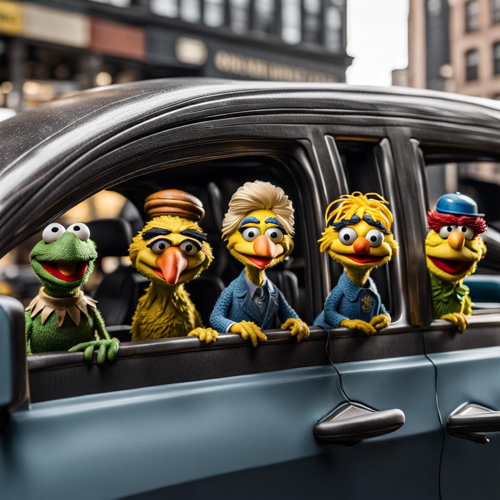 8k realistic, intricate details, Sesame Street character bobbleheads ...