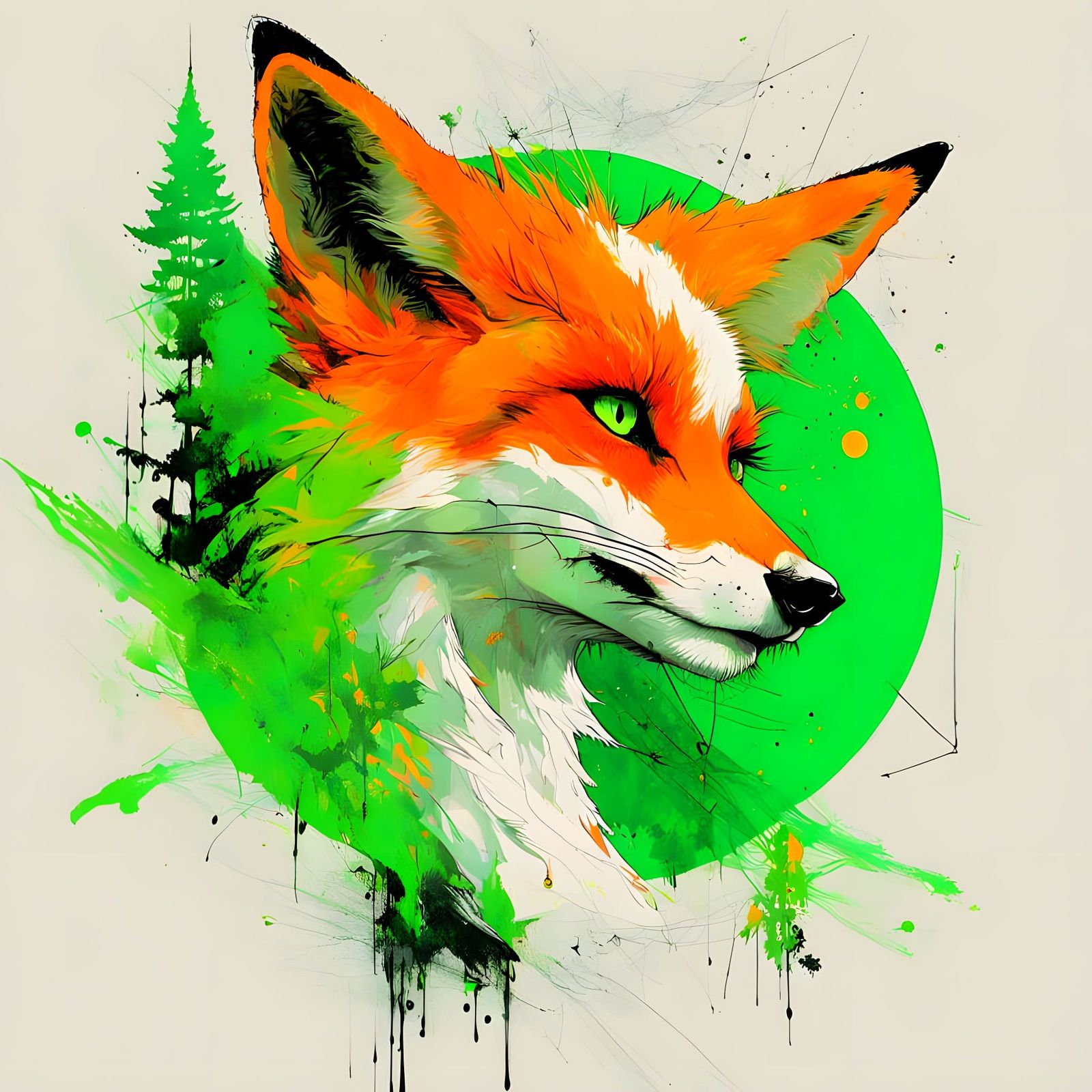 Neonkettu  by @Pwatopus