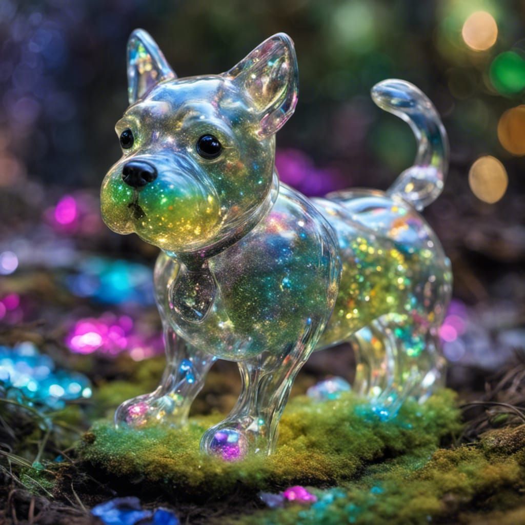 Glass Puppy Dog - AI Generated Artwork - NightCafe Creator