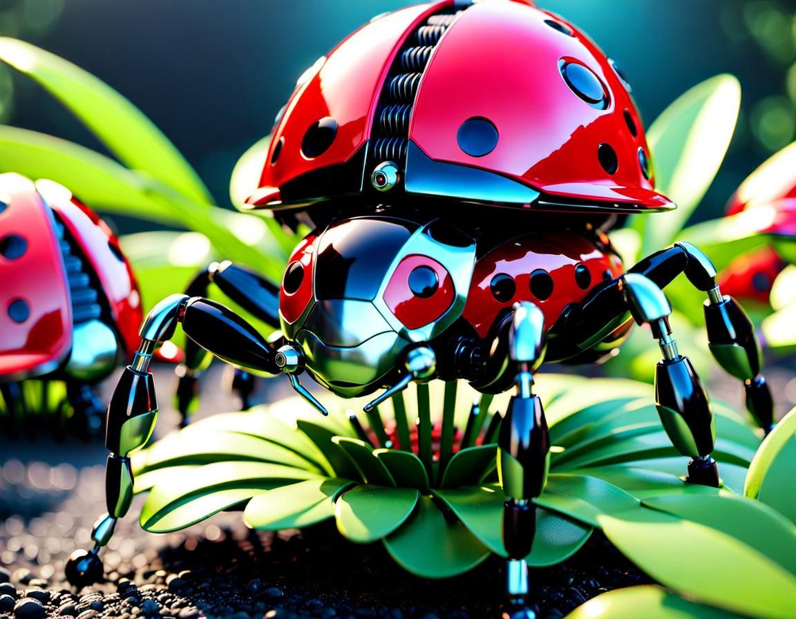 Robotic Ladybug v2 - AI Generated Artwork - NightCafe Creator