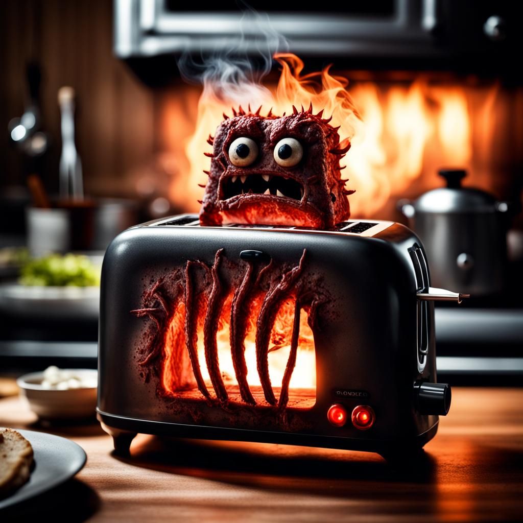 Demon Pop Toaster  by @Morbiddreaming