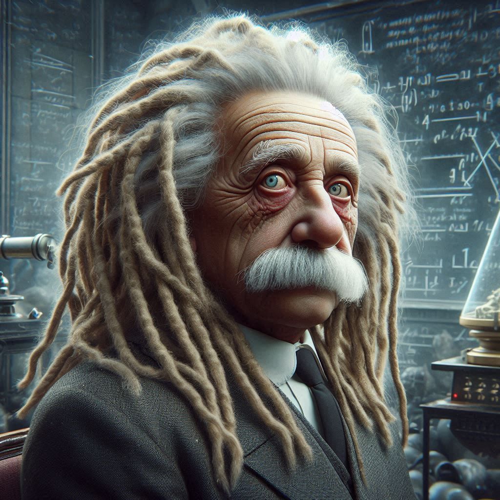 Albert Einstein Dreadlocks, B-96741
