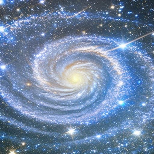 World of glitter, sparkle and shine, glistening spiral galax...