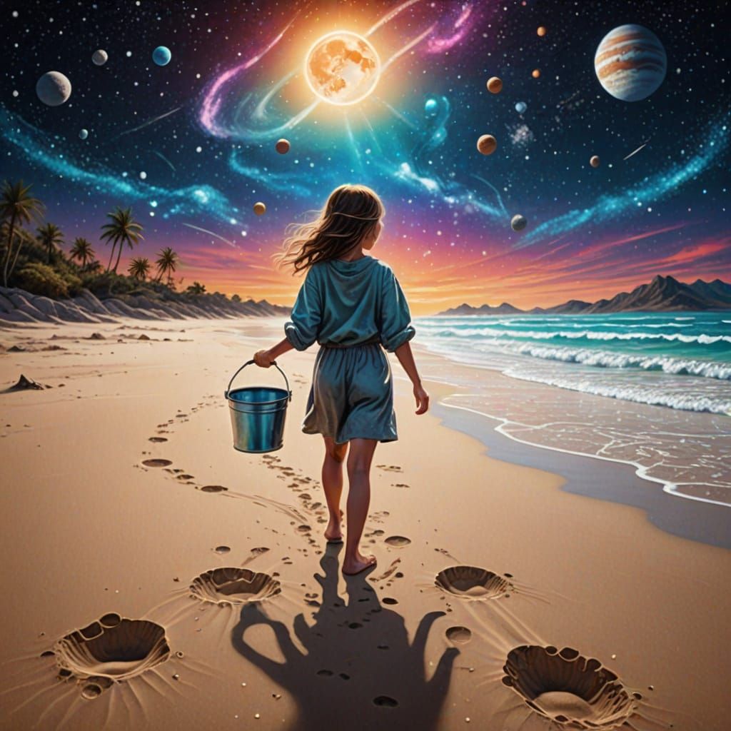 Space beach  by @Black Cat