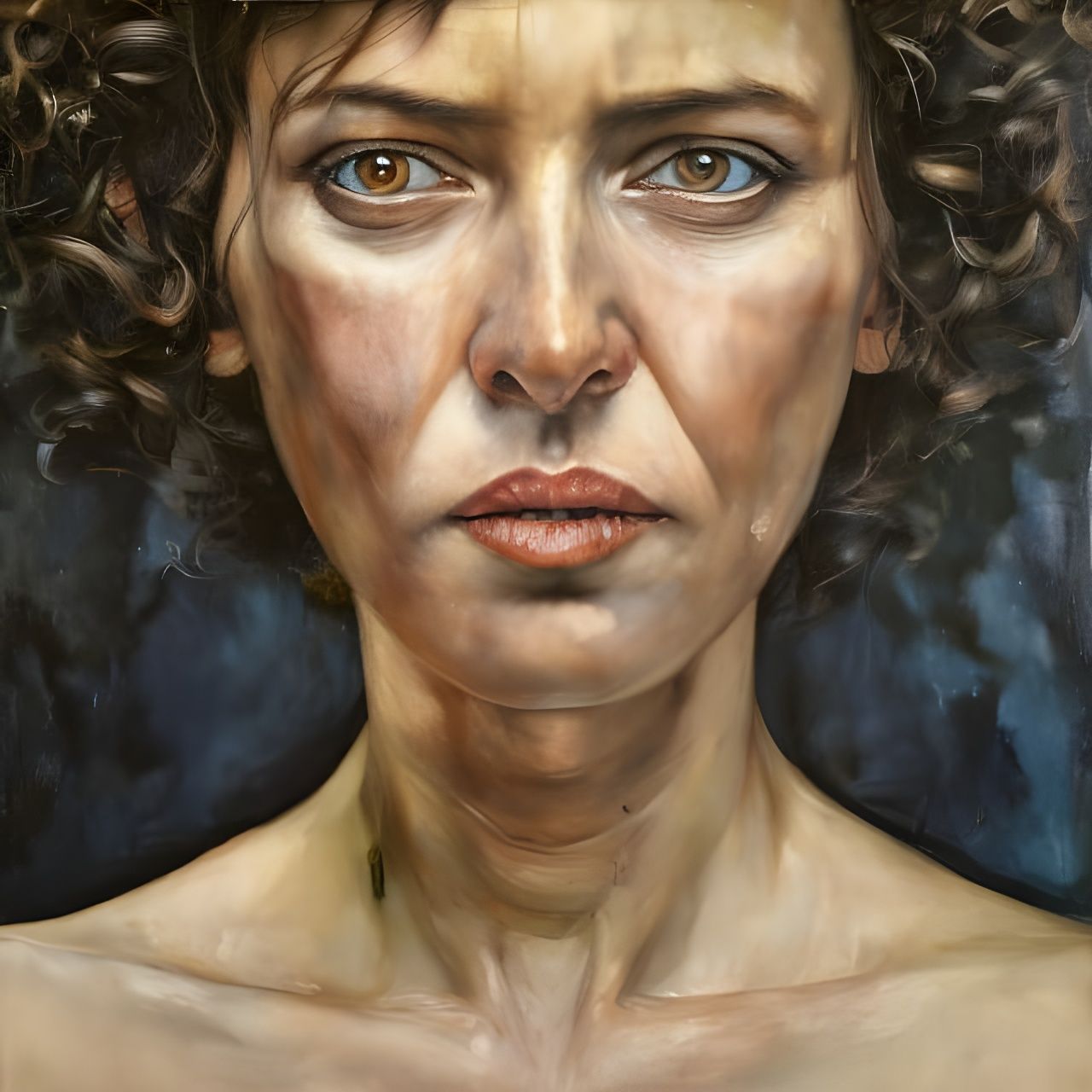 Dark haired Woman; by artist Andrea Kowch and artist Tim Okamura, Alice ...