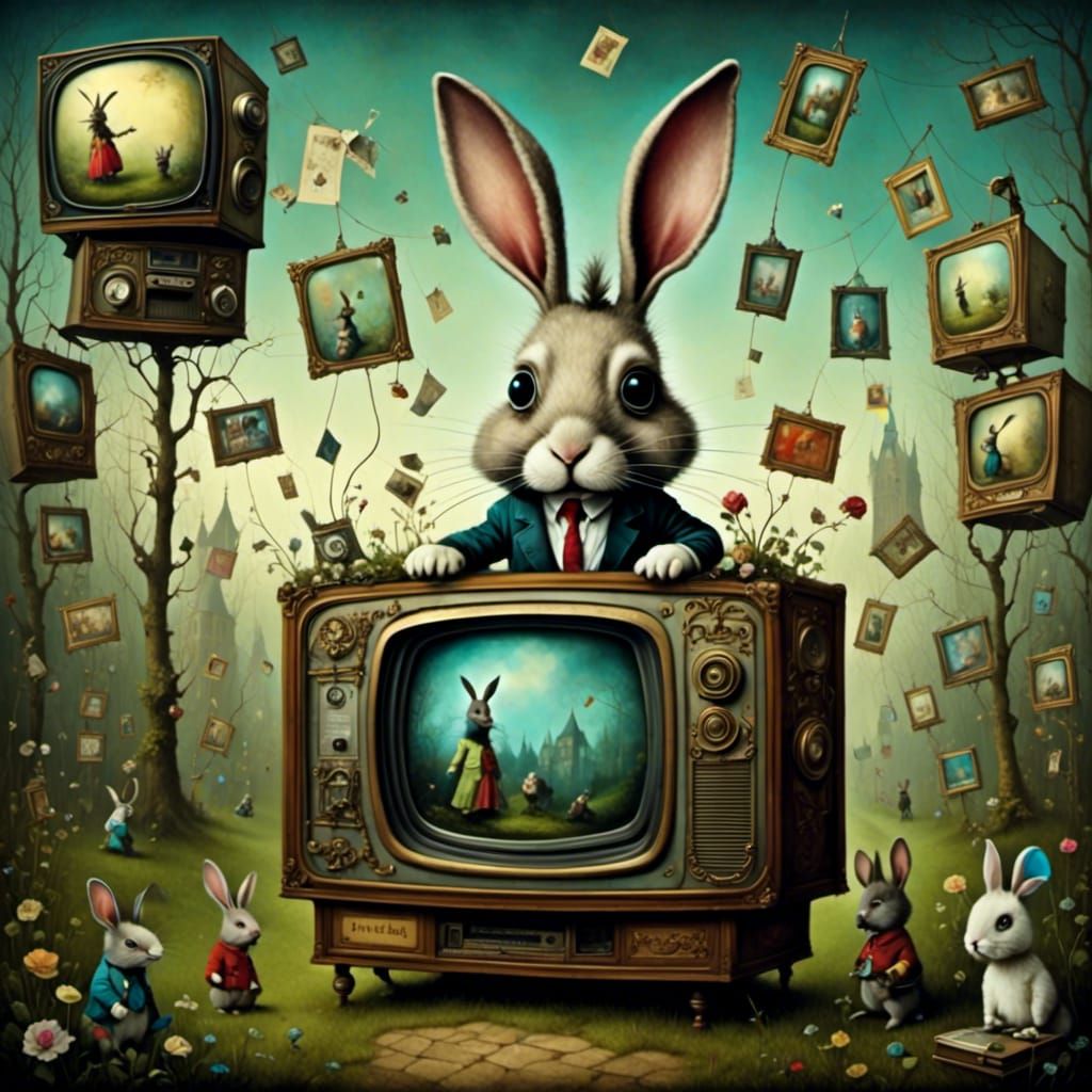 Surreal TV rabbit ears