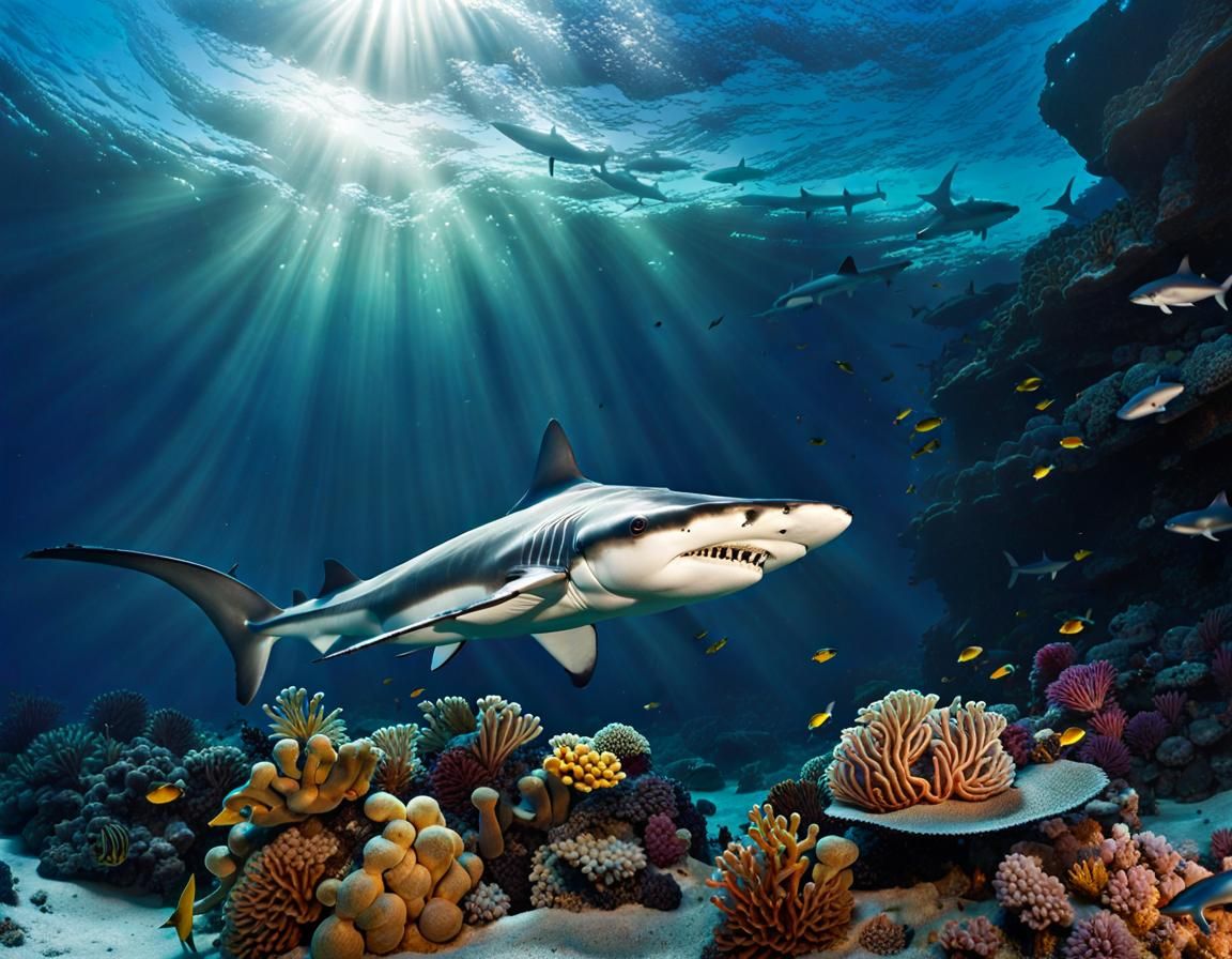 A shark that left his group - AI Generated Artwork - NightCafe Creator