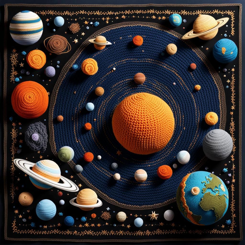 Crochet solar system  by @Kalpine