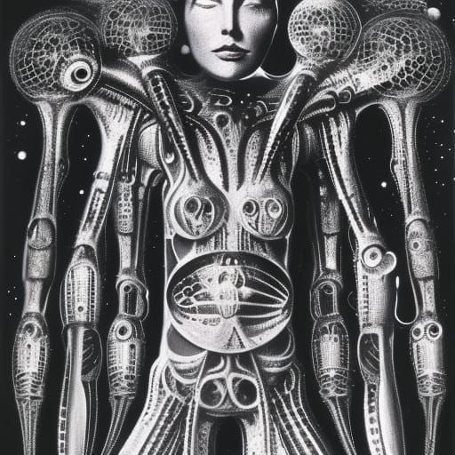 Cosmic bubbles. H.R. Giger