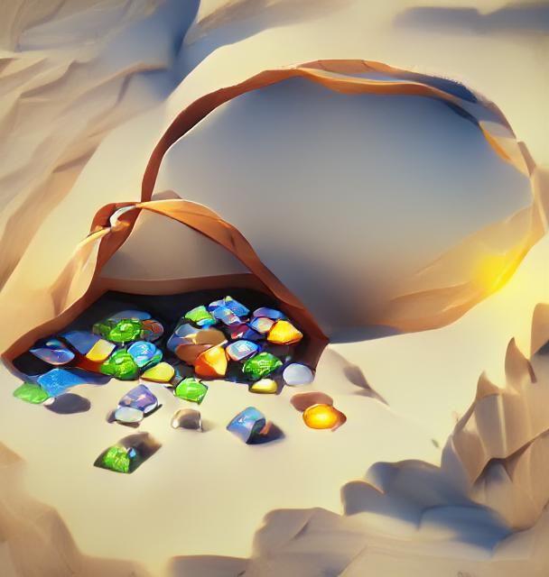 Bag of gems Unreal Engine AI Generated Artwork NightCafe Creator