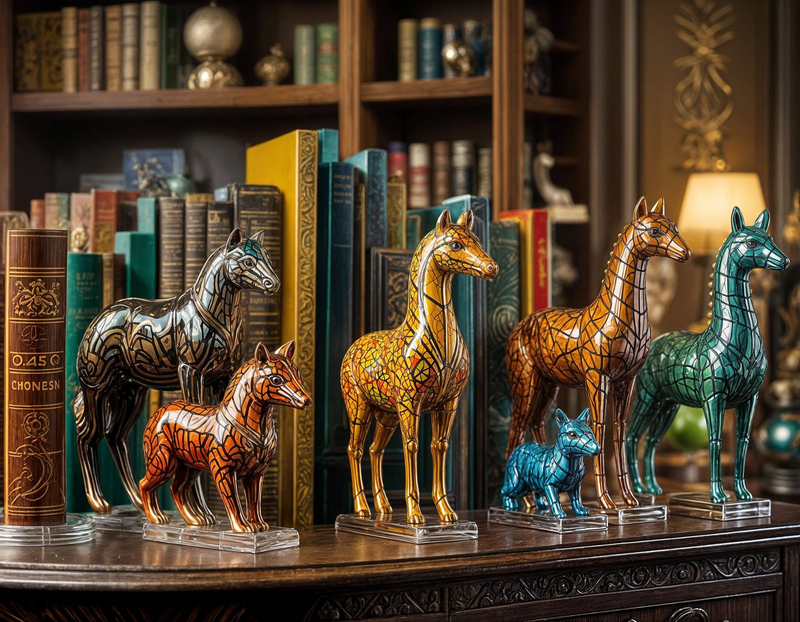 Enameled Glass Figurines
