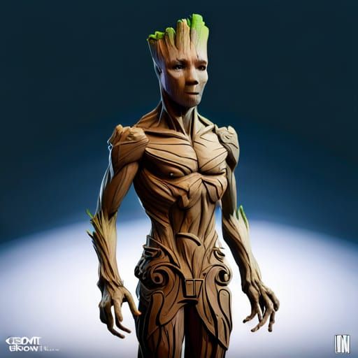 Full body image of Groot from Guardians of the Galaxy 3. 8k resolution ...