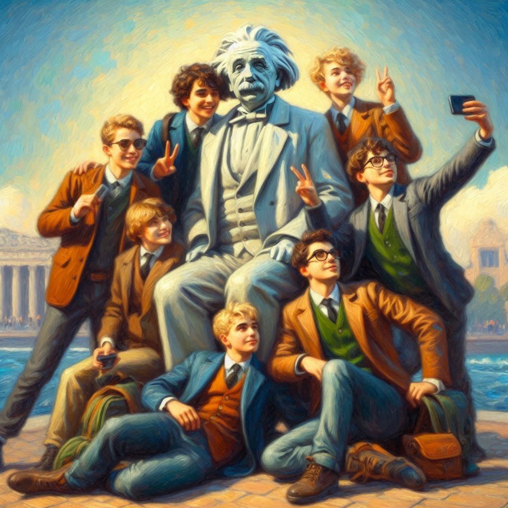 “Capturing Genius: A Selfie Moment”