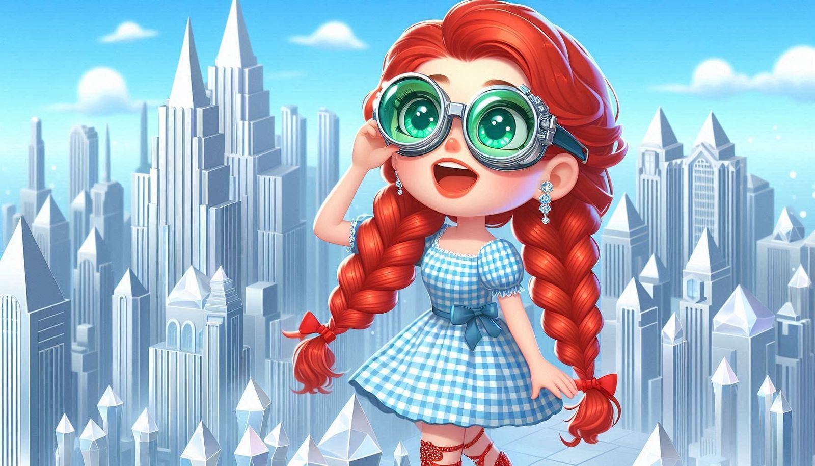 Wendy's in OZ looking through Emerald glasses